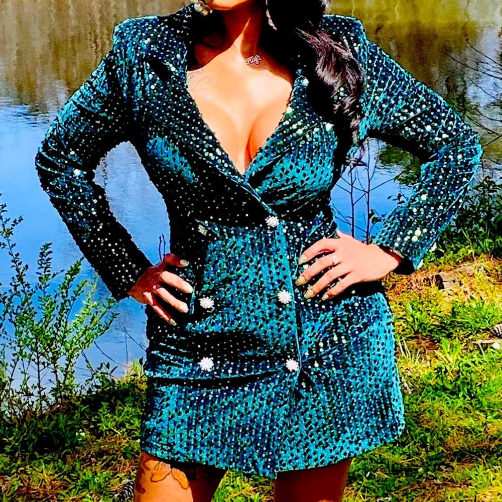 Sequins Blazer Dress